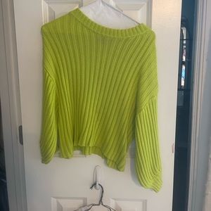Neon green sweater!